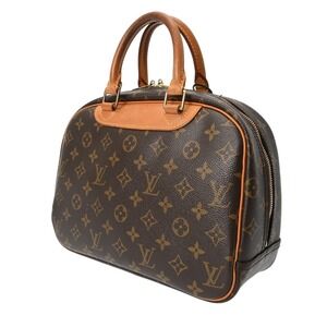 Louis Vuitton Canvas Handbag Brown Monogram Trouville